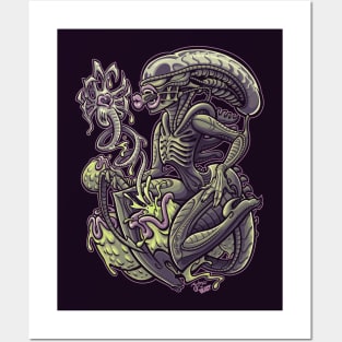 Alien Pin Up Posters and Art